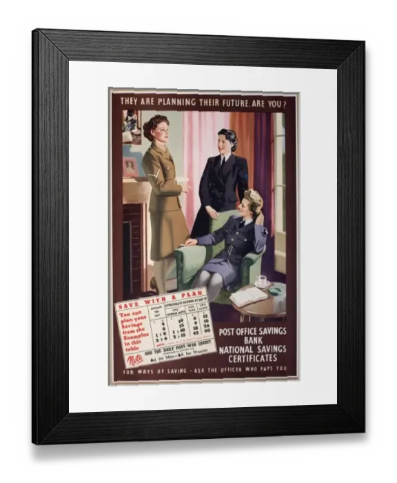 Framed Print : Poster advertising National Savings Framed Print : Poster advertising National Savings