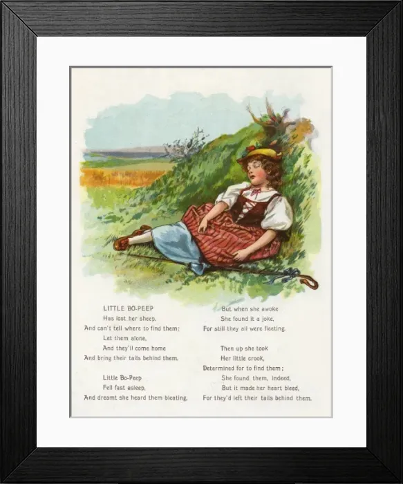 Framed Print : Anon Mcloughlin. Little Bo-Peep 1 Framed Print : Anon Mcloughlin. Little Bo-Peep 1