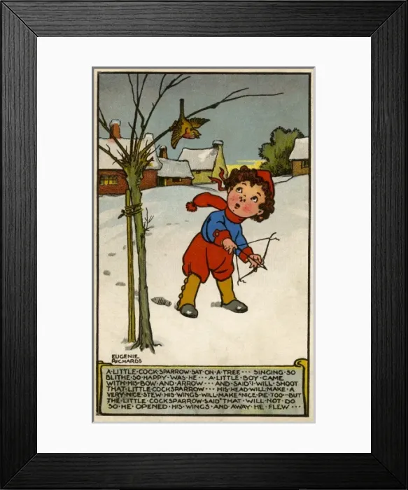 Framed Print : A little cock sparrow sat on a tree Framed Print : A little cock sparrow sat on a tree
