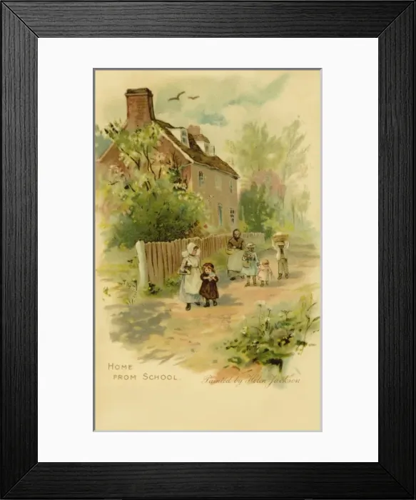 Framed Print : Children home from school Framed Print : Children home from school