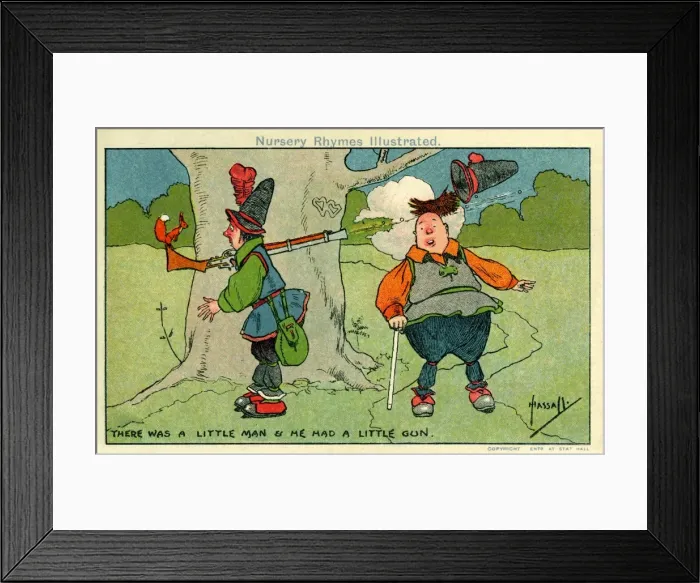 Framed Print : J Hassall. There was a little man Framed Print : J Hassall. There was a little man