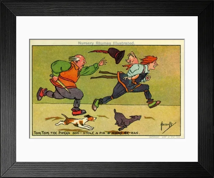 Framed Print : J Hassall. Tom, Tom, the pipers son Framed Print : J Hassall. Tom, Tom, the pipers son