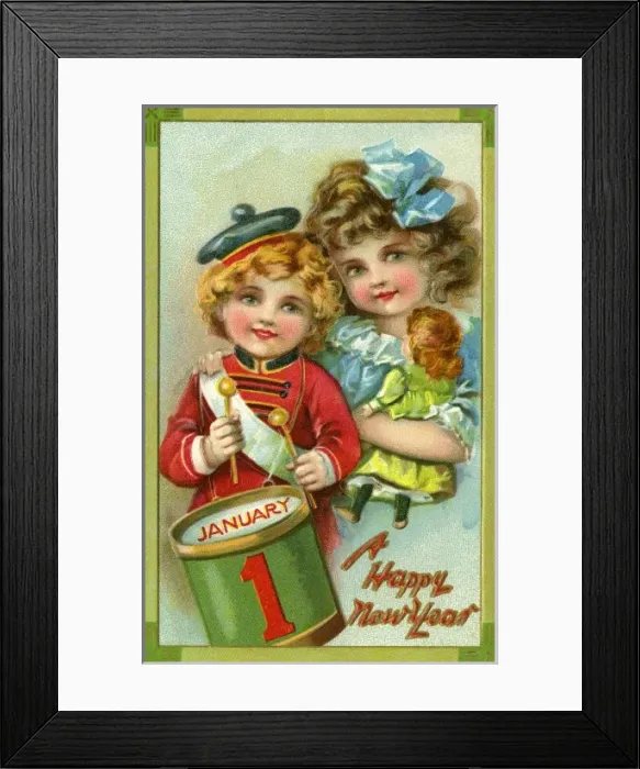 Framed Print : 2 children & doll Framed Print : 2 children & doll