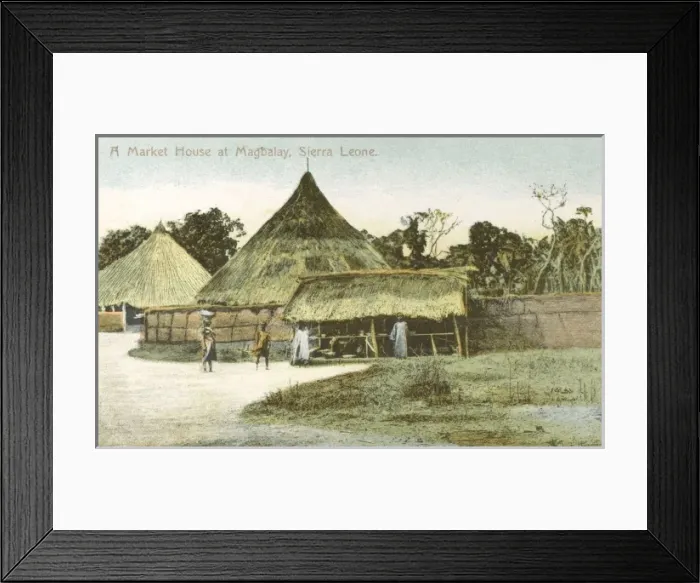 Framed Print : Sierra Leone - Market House at Magbalay Framed Print : Sierra Leone - Market House at Magbalay
