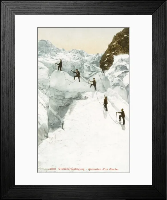 Framed Print : Switzerland - Ascending a glacier Framed Print : Switzerland - Ascending a glacier