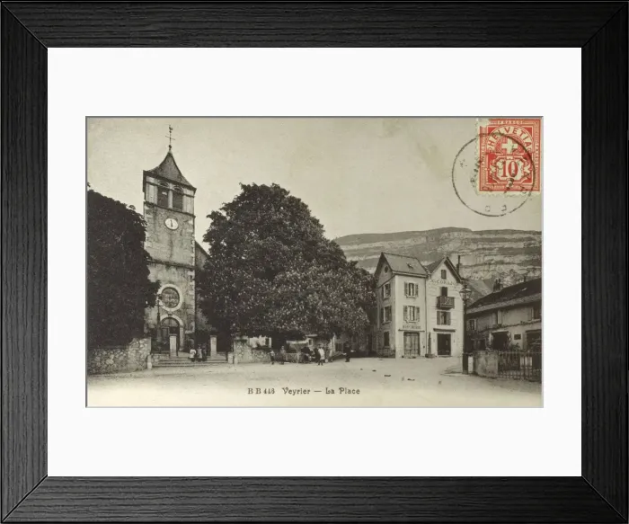 Framed Print : Switzerland - Veyrier - The Square Framed Print : Switzerland - Veyrier - The Square