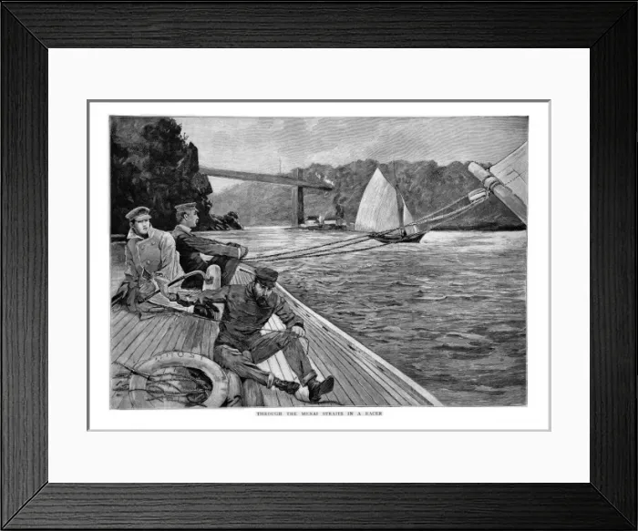 Framed Print : Through the Menai Straits in a Racer Framed Print : Through the Menai Straits in a Racer