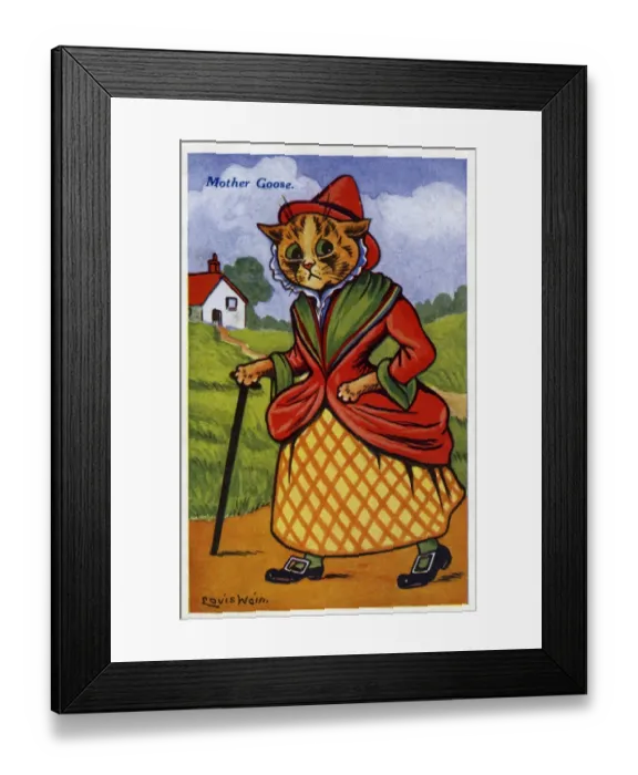 Framed Print : L Wain. Mother Goose Framed Print : L Wain. Mother Goose