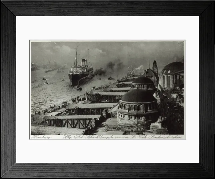 Framed Print : St. Pauli Landungsbrucken, Hamburg, Germany Framed Print : St. Pauli Landungsbrucken, Hamburg, Germany