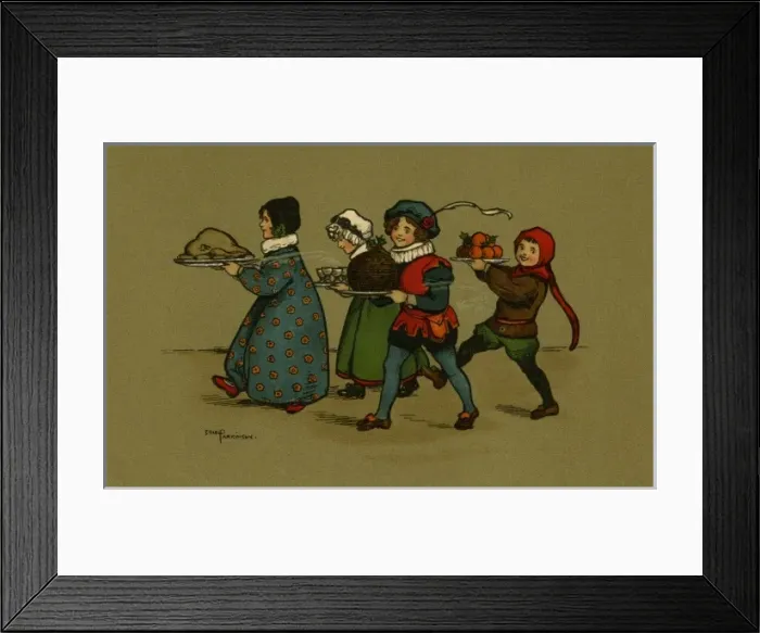 Framed Print : Christmas dinner carried in Framed Print : Christmas dinner carried in