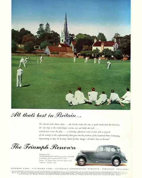 Advertisement for Triumph Renown motor car