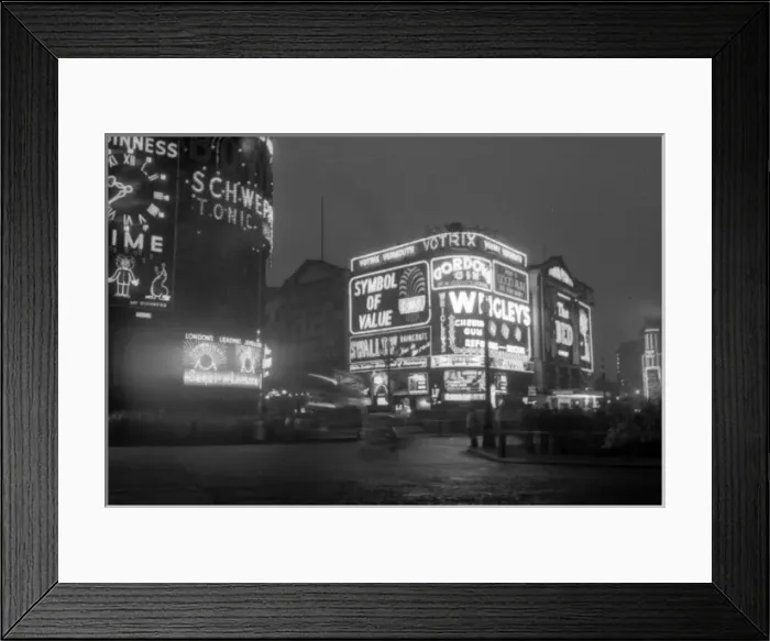 Framed Print : Coronation. Piccadilly Circus at Night Framed Print : Coronation. Piccadilly Circus at Night