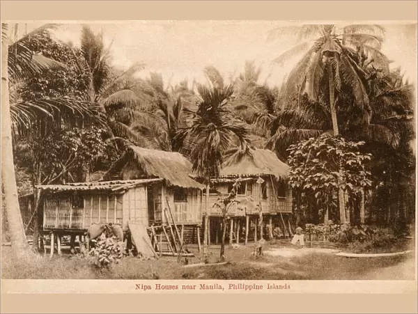 Nipa Houses near Manila, Philippines