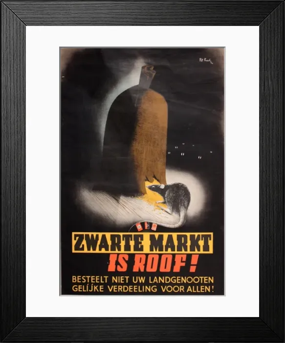 Framed Print : Dutch poster warning against the Black Market Framed Print : Dutch poster warning against the Black Market