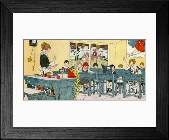 Framed Print : Classroom scene with Cinderella picture Framed Print : Classroom scene with Cinderella picture