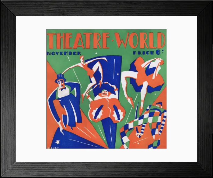 Framed Print : Art deco cover for Theatre World, November 1926 Framed Print : Art deco cover for Theatre World, November 1926