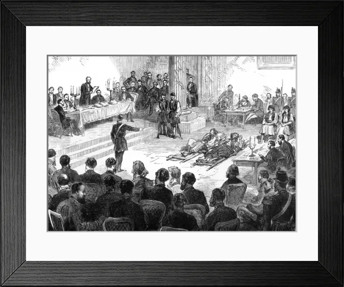 Framed Print : Greek bandits tried in Athens Framed Print : Greek bandits tried in Athens