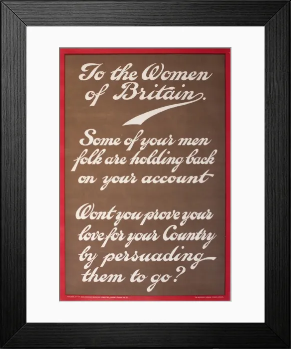 Framed Print : Poster, To the Women of Britain Framed Print : Poster, To the Women of Britain