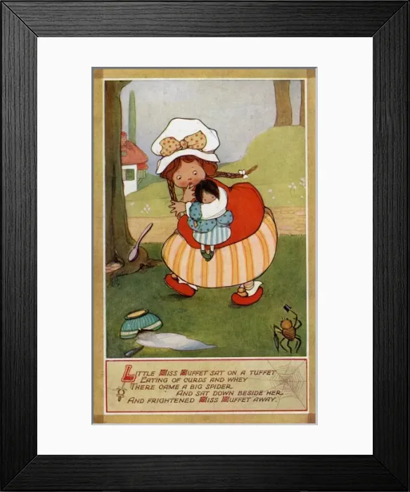Framed Print : Anon 1. Little Miss Muffett Framed Print : Anon 1. Little Miss Muffett