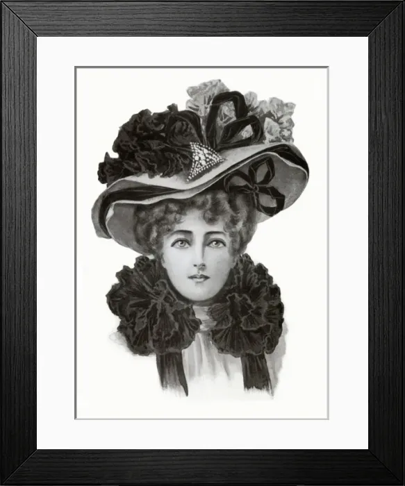 Framed Print : Millinery fashion figure 1902 Framed Print : Millinery fashion figure 1902