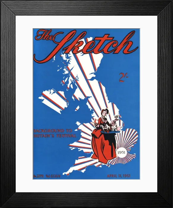 Framed Print : The Sketch front cover - Festival of Britain Framed Print : The Sketch front cover - Festival of Britain