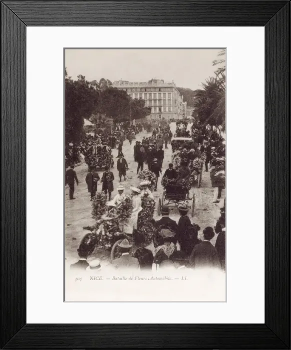Framed Print : Nice, France - Battle of Flowers by car Framed Print : Nice, France - Battle of Flowers by car