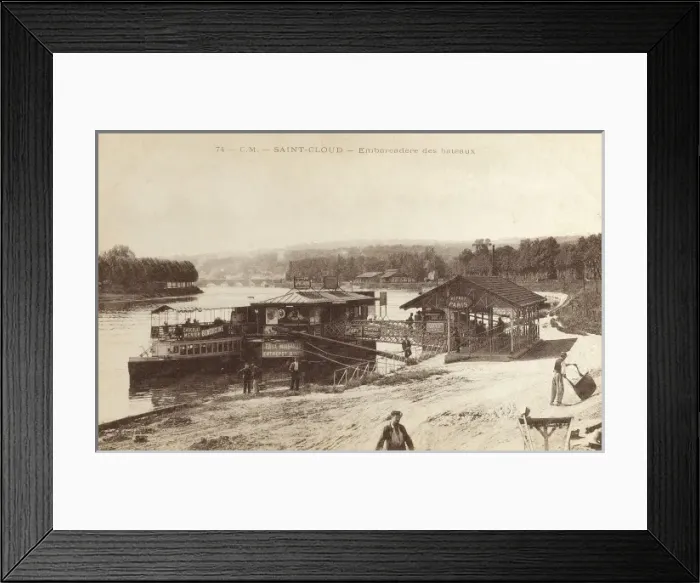 Framed Print : Saint-Cloud, Paris, France - Ferry Station Framed Print : Saint-Cloud, Paris, France - Ferry Station