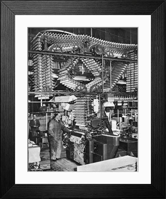 Framed Print : Axminster carpet loom, Festival of Britain, London Framed Print : Axminster carpet loom, Festival of Britain, London