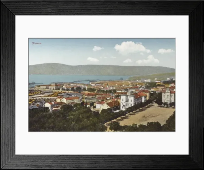 Framed Print : Croatia - Rijeka (Fiume) - Panoramic View Framed Print : Croatia - Rijeka (Fiume) - Panoramic View