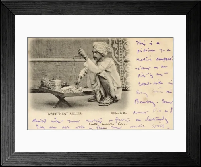 Framed Print : Sweetmeat Seller - India Framed Print : Sweetmeat Seller - India