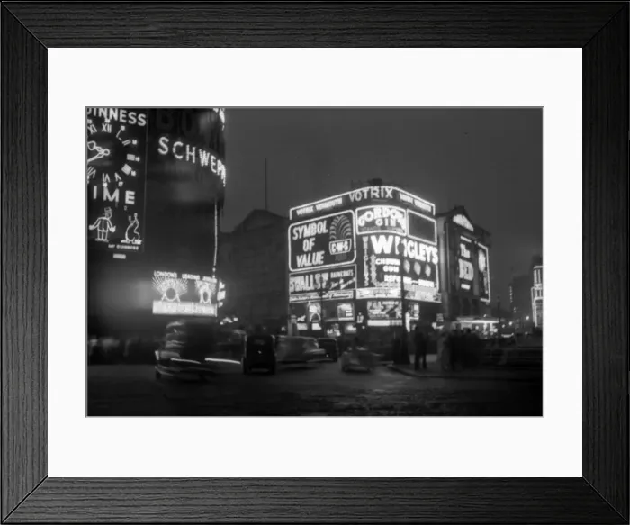 Framed Print : Coronation. Piccadilly Circus at Night Framed Print : Coronation. Piccadilly Circus at Night