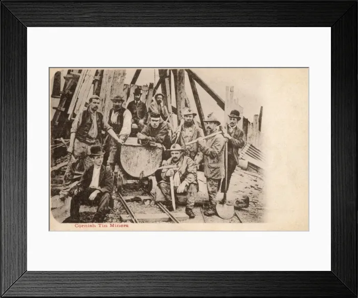 Framed Print : Cornish Tin Miners Framed Print : Cornish Tin Miners