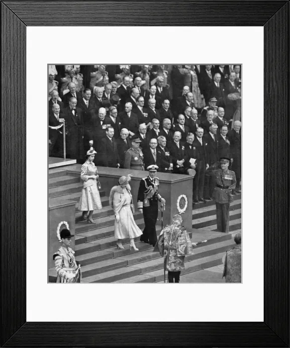 Framed Print : George VI opening Festival of Britain, St Pauls Cathedral Framed Print : George VI opening Festival of Britain, St Pauls Cathedral