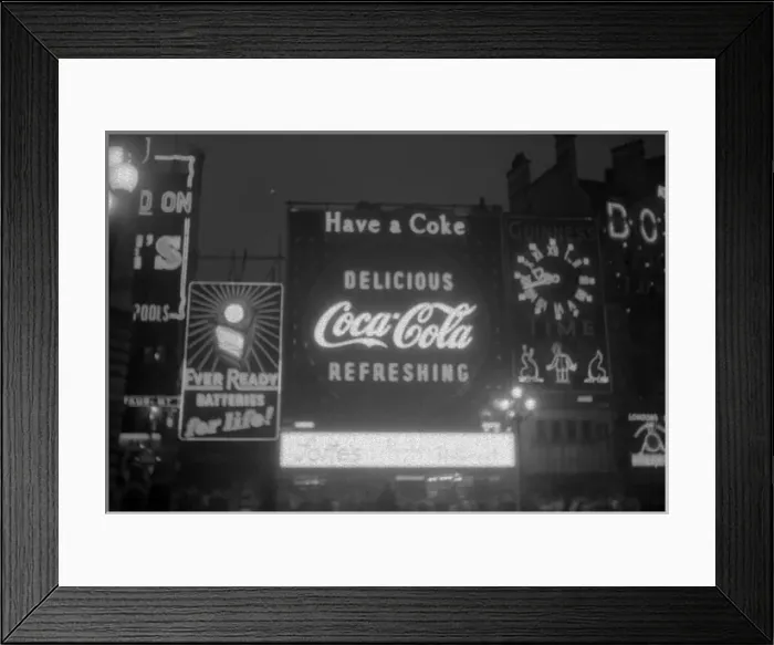 Framed Print : Coronation. Piccadilly Circus at Night Framed Print : Coronation. Piccadilly Circus at Night