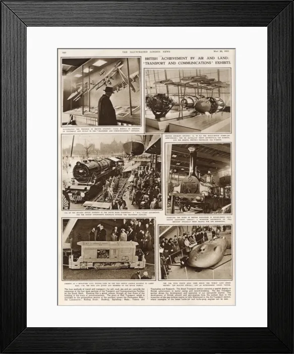 Framed Print : Transport exhibits at Festival of Britain, London Framed Print : Transport exhibits at Festival of Britain, London