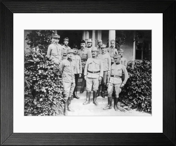Framed Print : Major-General Blum with officers of Austria-Hungary Framed Print : Major-General Blum with officers of Austria-Hungary