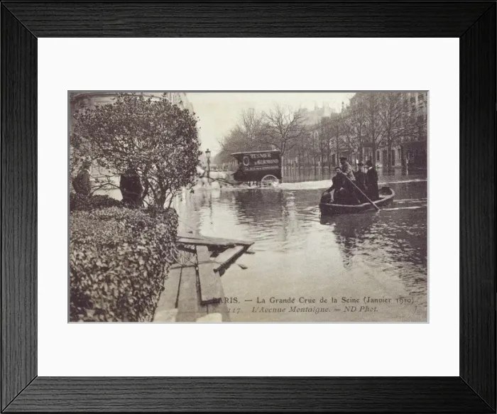 Framed Print : Great Flood in Paris - L Avenue Montaigne Framed Print : Great Flood in Paris - L Avenue Montaigne
