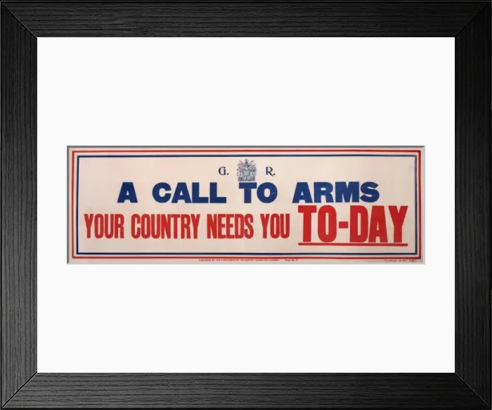 Framed Print : Poster, A Call to Arms Framed Print : Poster, A Call to Arms