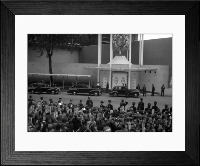 Framed Print : Coronation. Heads of State arrives Framed Print : Coronation. Heads of State arrives