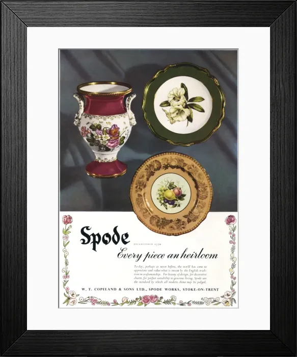 Framed Print : Advertisement for Spode China Framed Print : Advertisement for Spode China