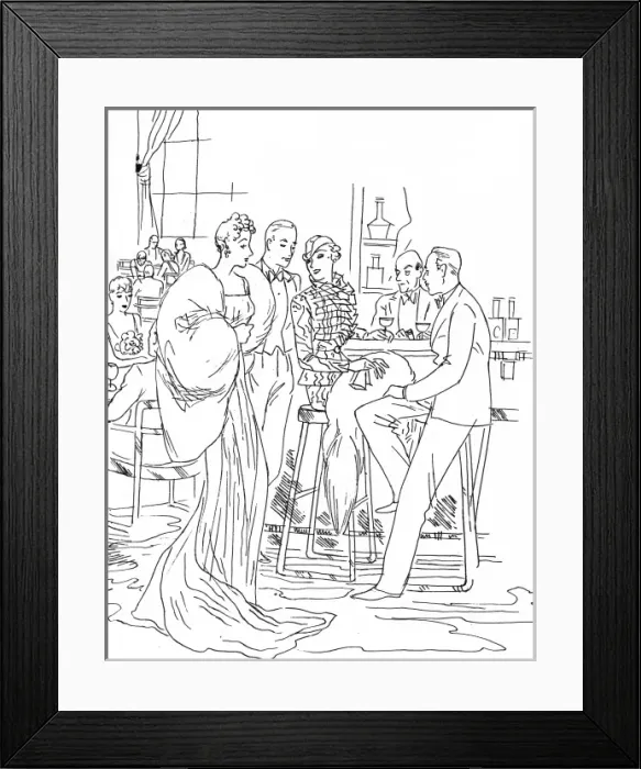 Framed Print : 1930s cocktail bar Framed Print : 1930s cocktail bar