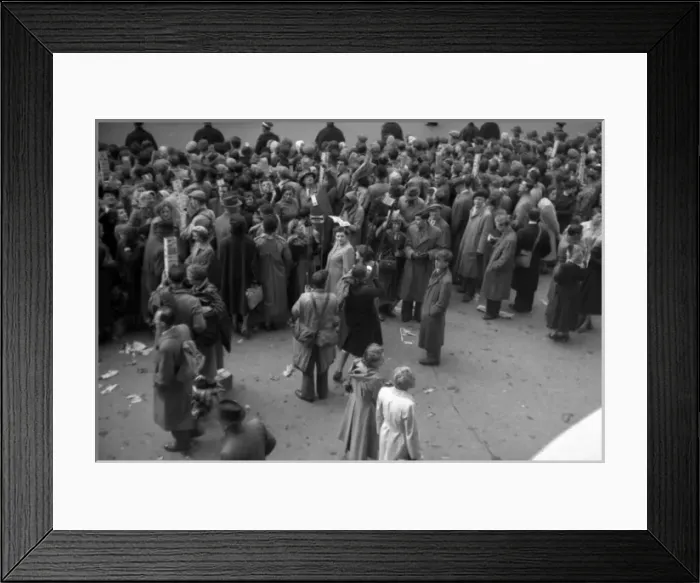 Framed Print : Coronation. Opposite temporary Abbey entrance Framed Print : Coronation. Opposite temporary Abbey entrance