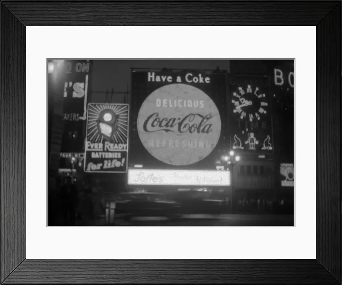 Framed Print : Coronation. Piccadilly Circus at Night Framed Print : Coronation. Piccadilly Circus at Night