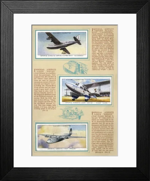 Framed Print : Page from An Album of International Air Liners