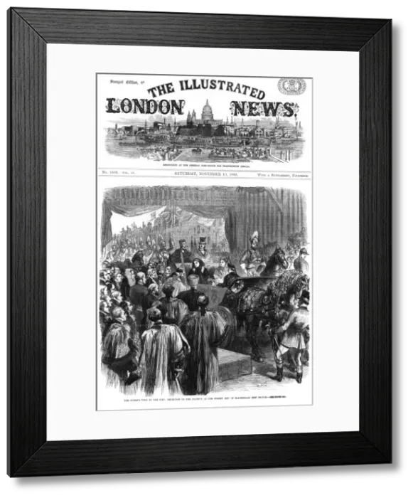 Framed Print : Queen Victoria at Blackfriars Bridge, London Framed Print : Queen Victoria at Blackfriars Bridge, London
