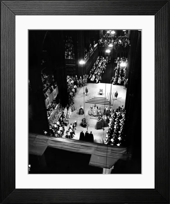 Framed Print : Coronation scene in Westminster Abbey, 1953 Framed Print : Coronation scene in Westminster Abbey, 1953