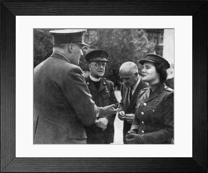 Framed Print : Mary Churchill christens a canteen, 1944 Framed Print : Mary Churchill christens a canteen, 1944