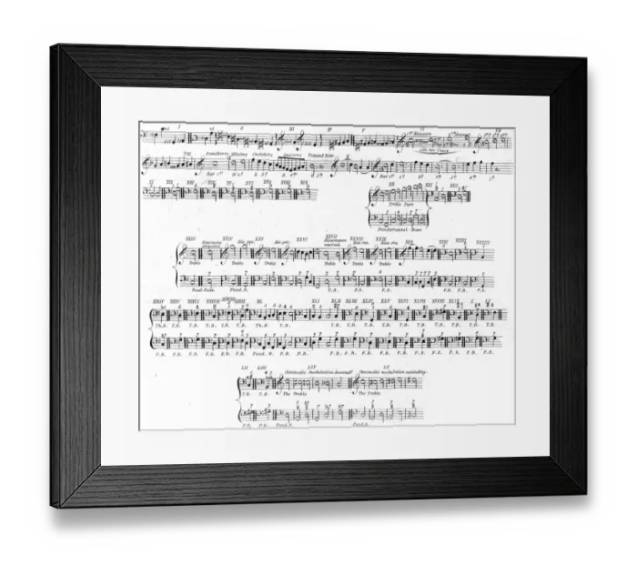 Framed Print : Music Notation, 1810 Framed Print : Music Notation, 1810