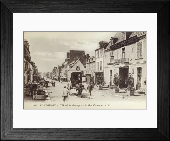 Framed Print : Pontorson - The Brittany Hotel on Rue Couesnon Framed Print : Pontorson - The Brittany Hotel on Rue Couesnon