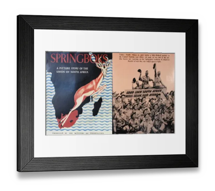 Framed Print : Booklet, Springboks during Second World War Framed Print : Booklet, Springboks during Second World War